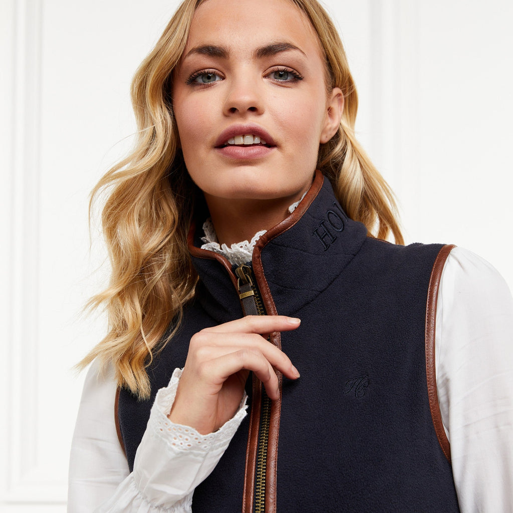 Holland Cooper Country Fleece Gilet - Ink Navy