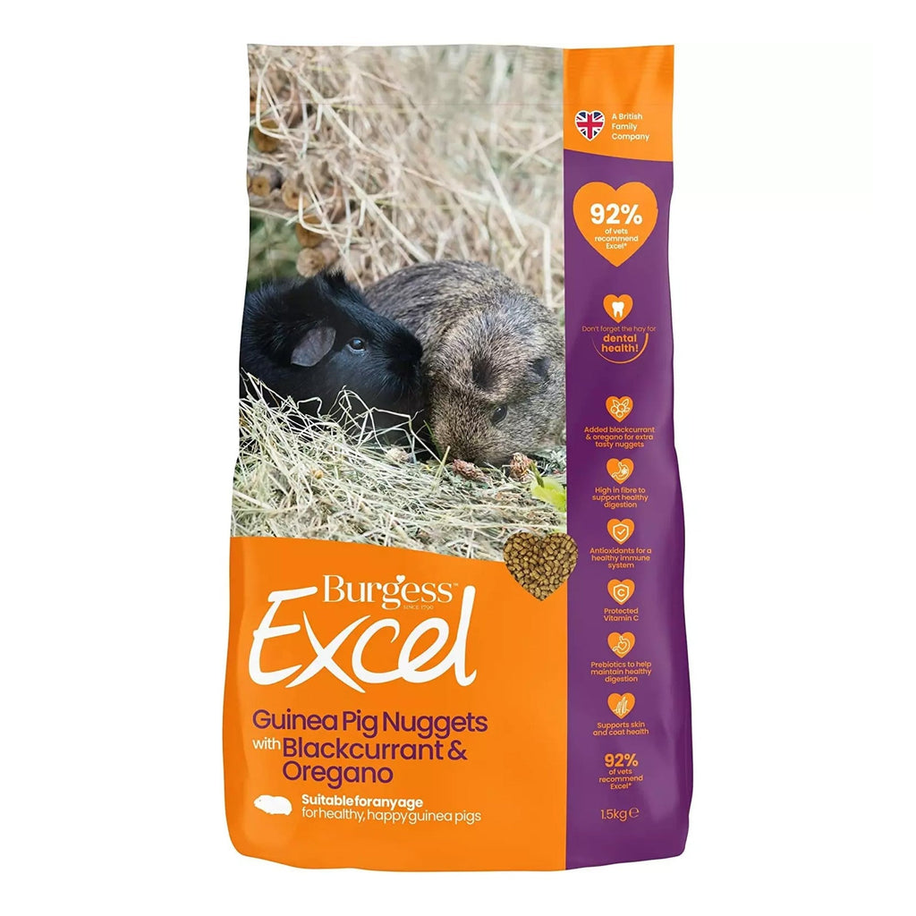 Burgess Excel Adult Guinea Pig Food with Blackcurrant and Oregano - 1.5kg