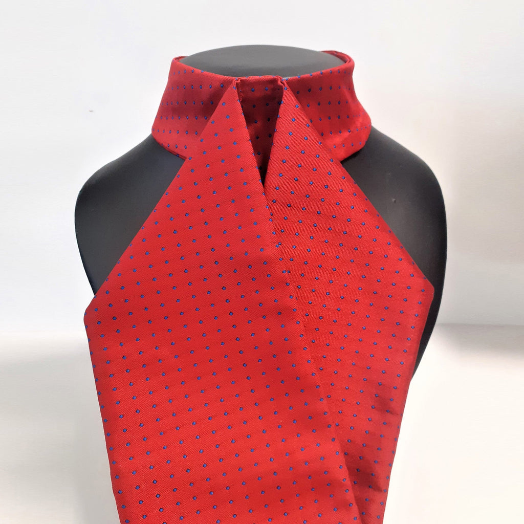Showquest Tied Pin Spot Stock - Red/Royal Blue