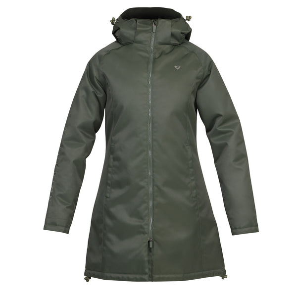 Aubrion Ladies Eltar Mid Length Waterproof Coat - Khaki