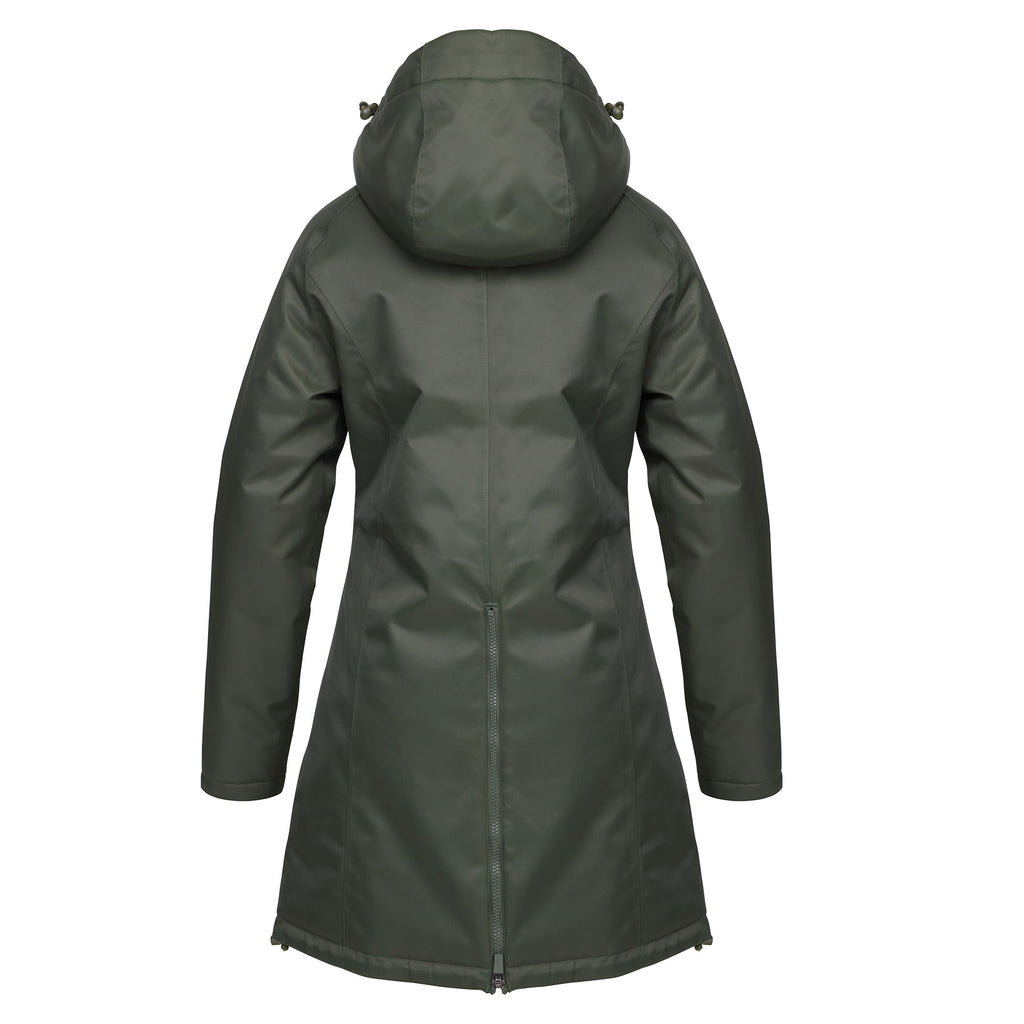 Aubrion Ladies Eltar Mid Length Waterproof Coat - Khaki