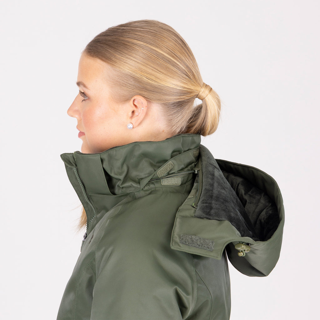 Aubrion Ladies Eltar Mid Length Waterproof Coat - Khaki