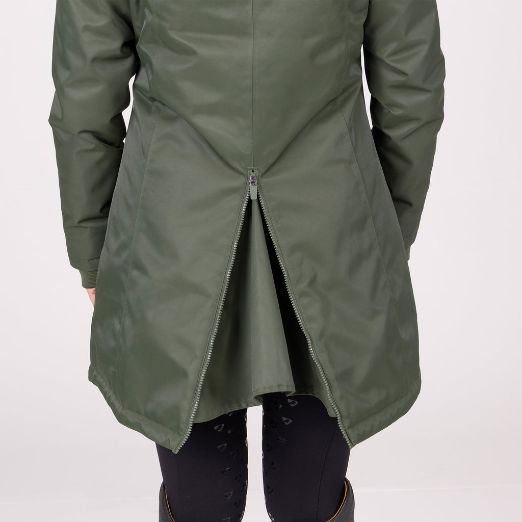 Aubrion Ladies Eltar Mid Length Waterproof Coat - Khaki