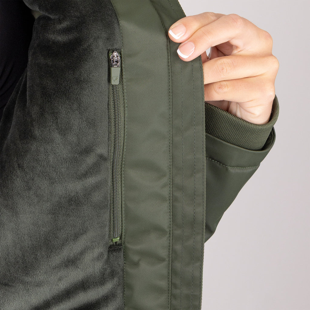 Aubrion Ladies Eltar Mid Length Waterproof Coat - Khaki
