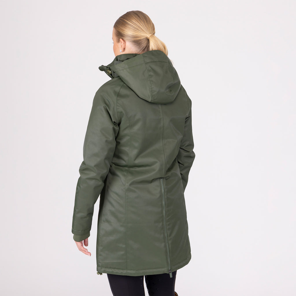 Aubrion Ladies Eltar Mid Length Waterproof Coat - Khaki