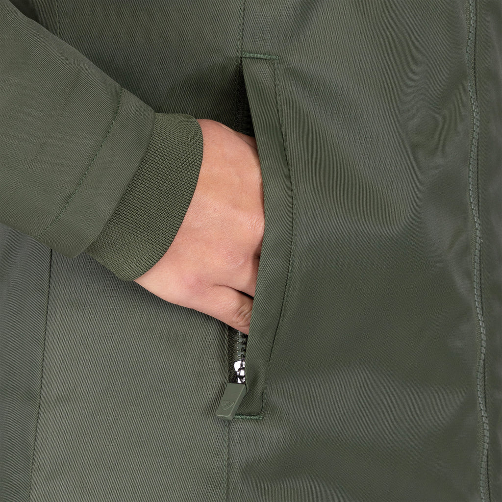 Aubrion Ladies Eltar Mid Length Waterproof Coat - Khaki