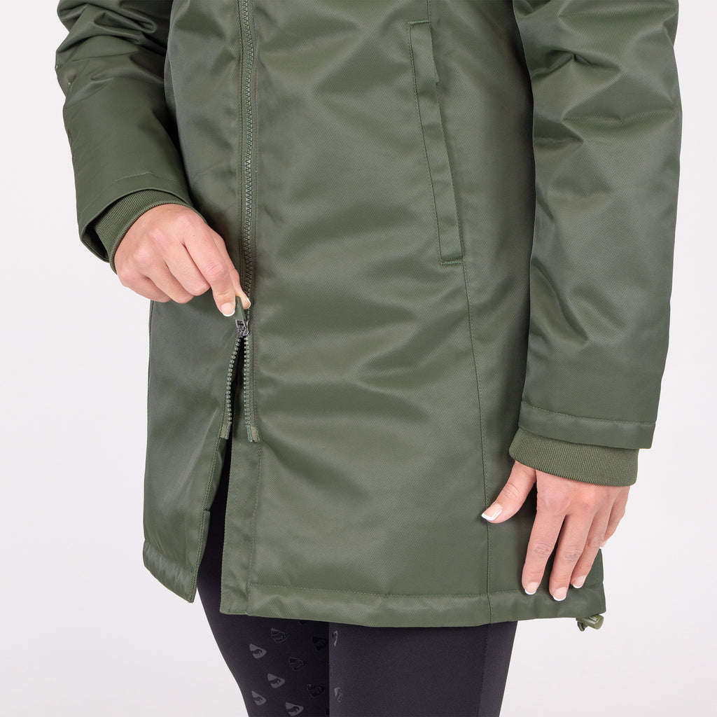 Aubrion Ladies Eltar Mid Length Waterproof Coat - Khaki