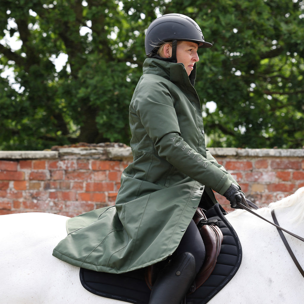 Aubrion Ladies Eltar Long Waterproof Coat - Khaki