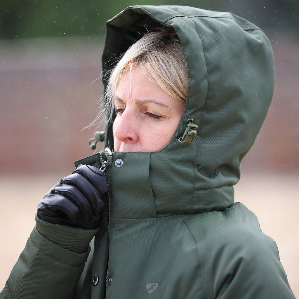 Aubrion Ladies Eltar Long Waterproof Coat - Khaki