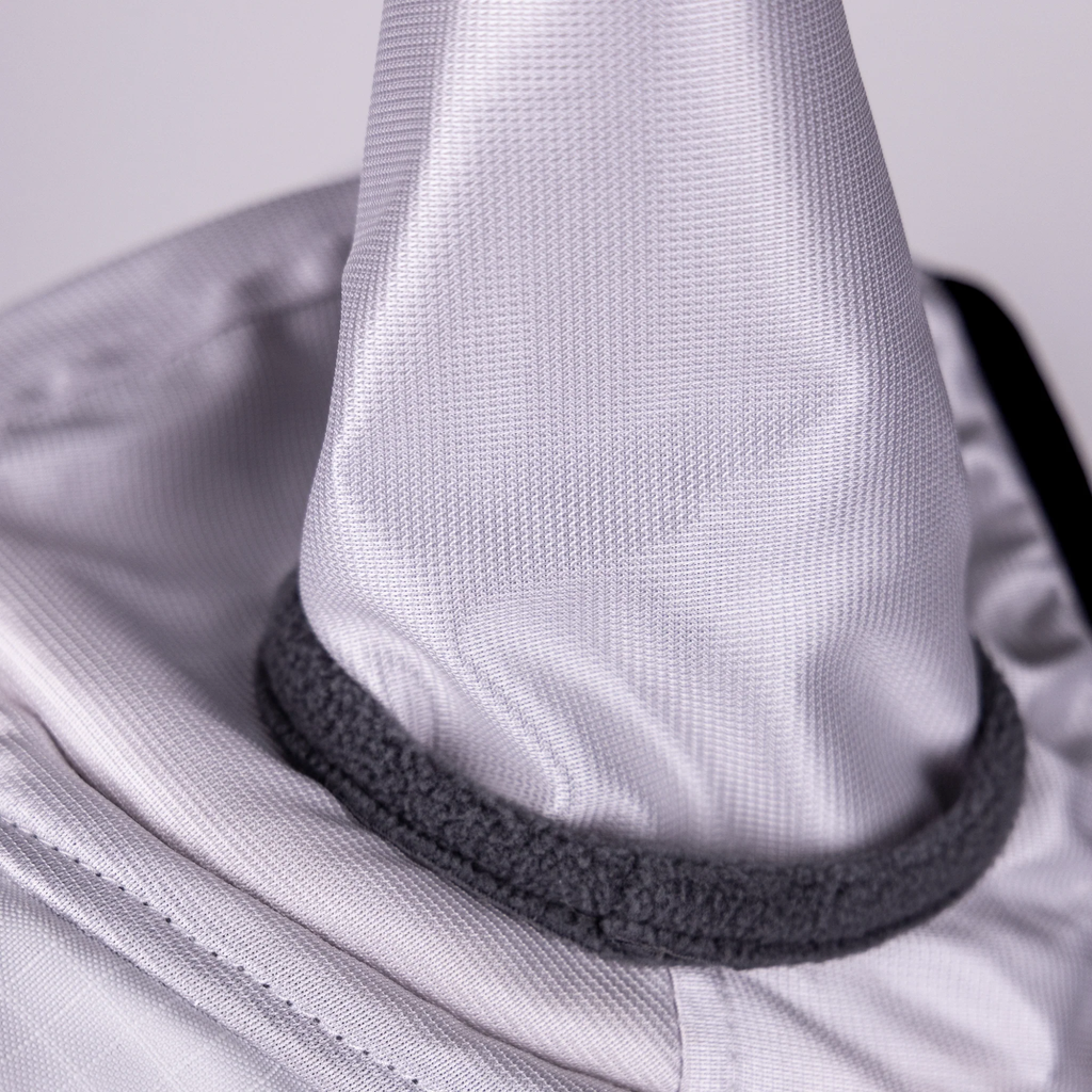 FlyGuard Pro Sun Shade Fly Mask with Ears and Nose - White