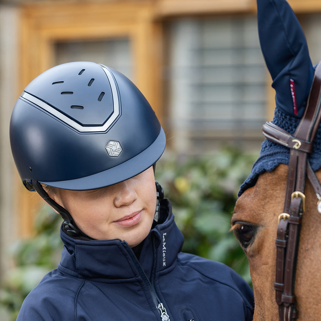 EQX Charles Owen Kylo Riding Hat - Matte Navy