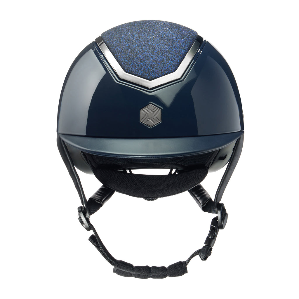EQX Charles Owen Kylo Gloss Riding Hat - Navy/Pewter