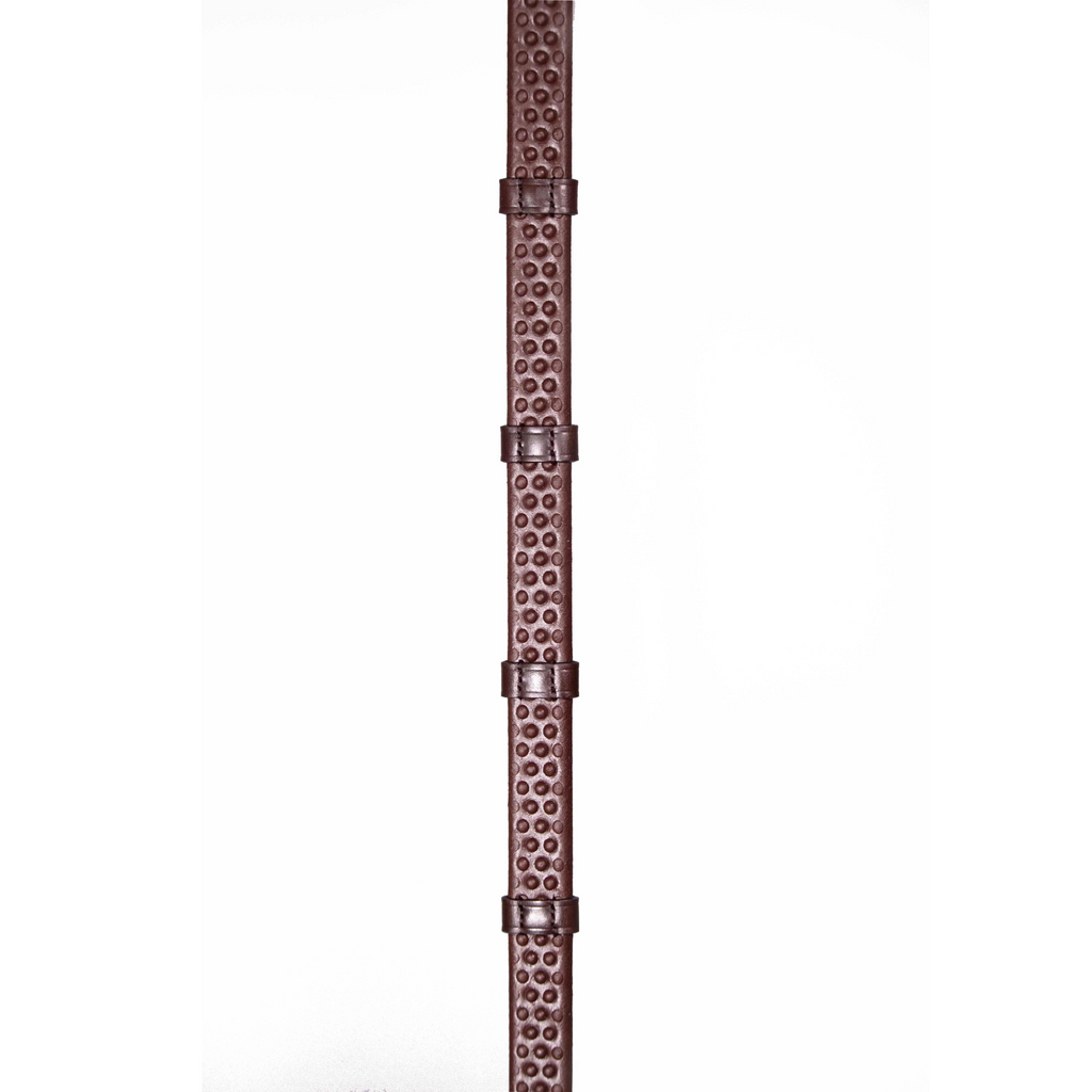 Henry James Saddlery Biothane Bio Grip Hybrid Rubber Reins With Leather Stoppers - Havanna
