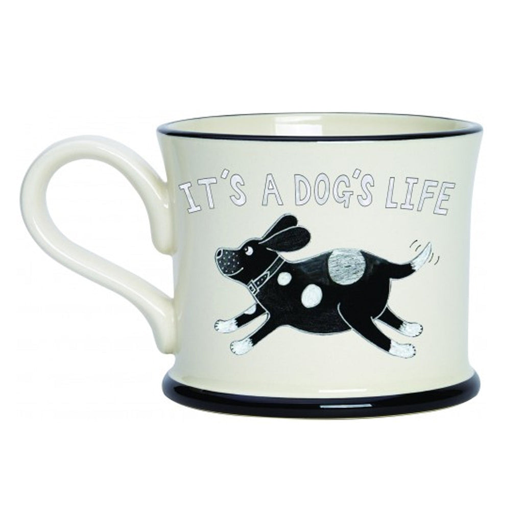 Moorland Pottery It's A Dog's Life Mug - How To Teach An Old Dog New Tricks