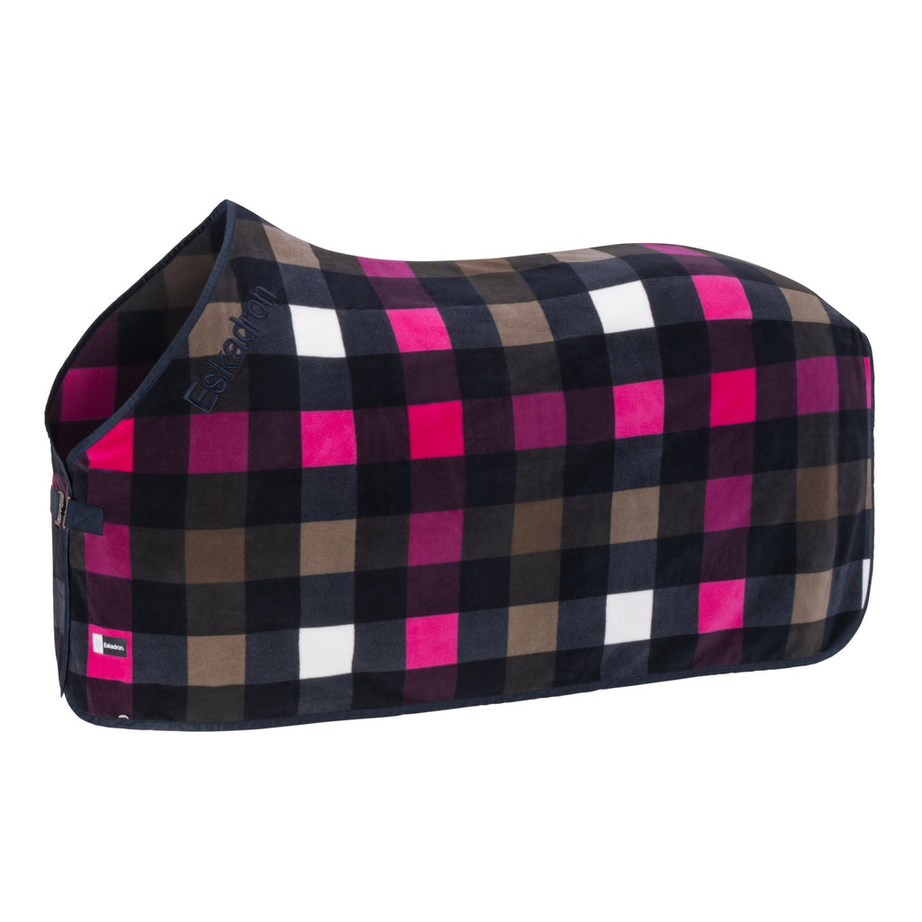 Eskadron Fleece Check Sweat Rug - Navy/White/Powder Taupe/Lipstick