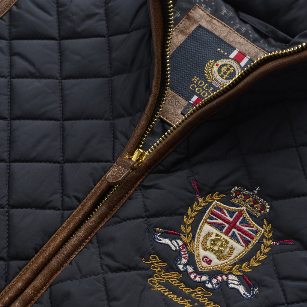 Holland Cooper Ladies Boughton Diamond Quilt Gilet - Ink Navy