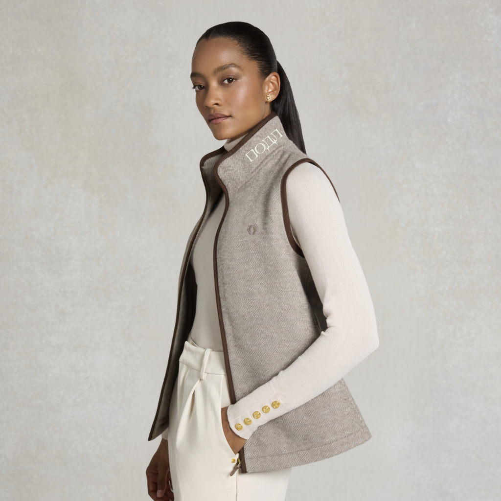 Holland Cooper Ladies Hillford Country Gilet - Sahara Twill