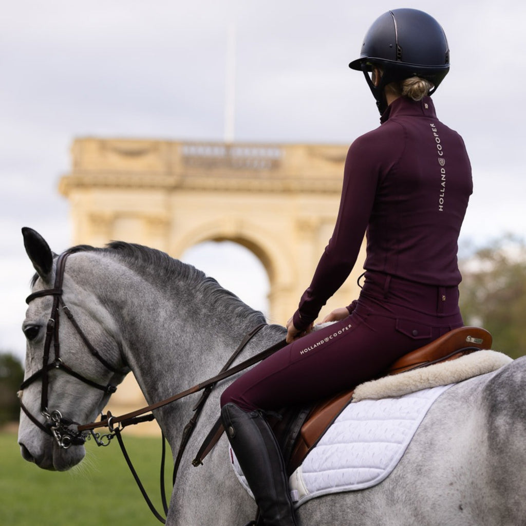 Holland Cooper Ladies Cranborne Long Sleeve Base Layer - Mulberry