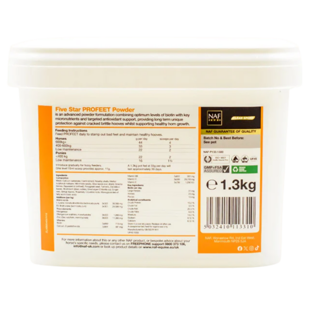 NAF Five Star ProFeet Powder - 1.3kg