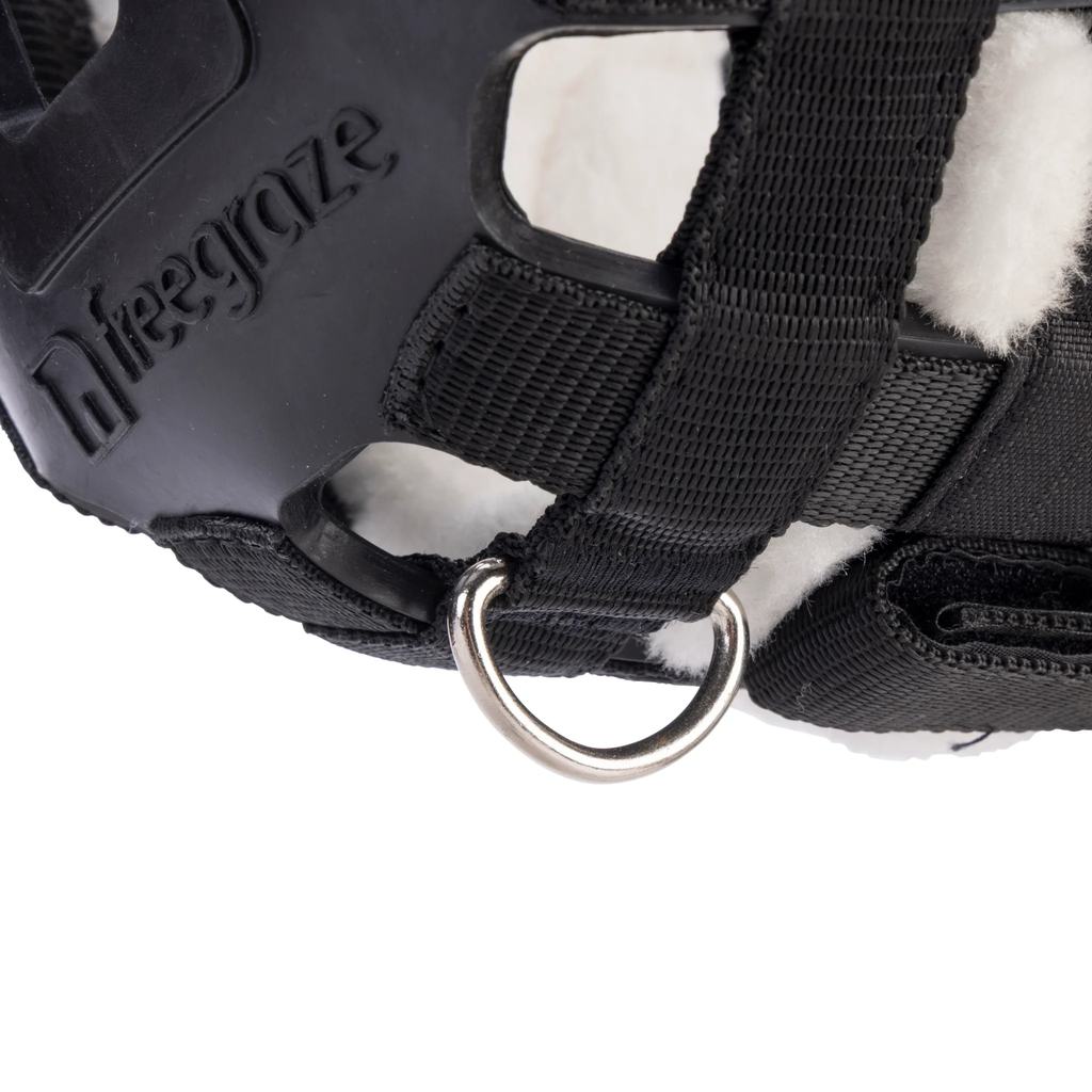 FreeGraze Deluxe AirFlow Detachable Grazing Muzzle - Black