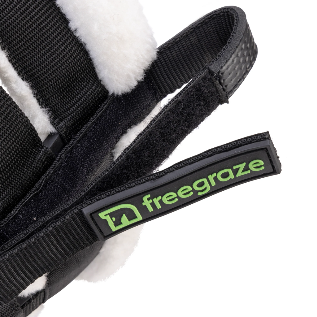 FreeGraze Deluxe AirFlow Detachable Grazing Muzzle - Black