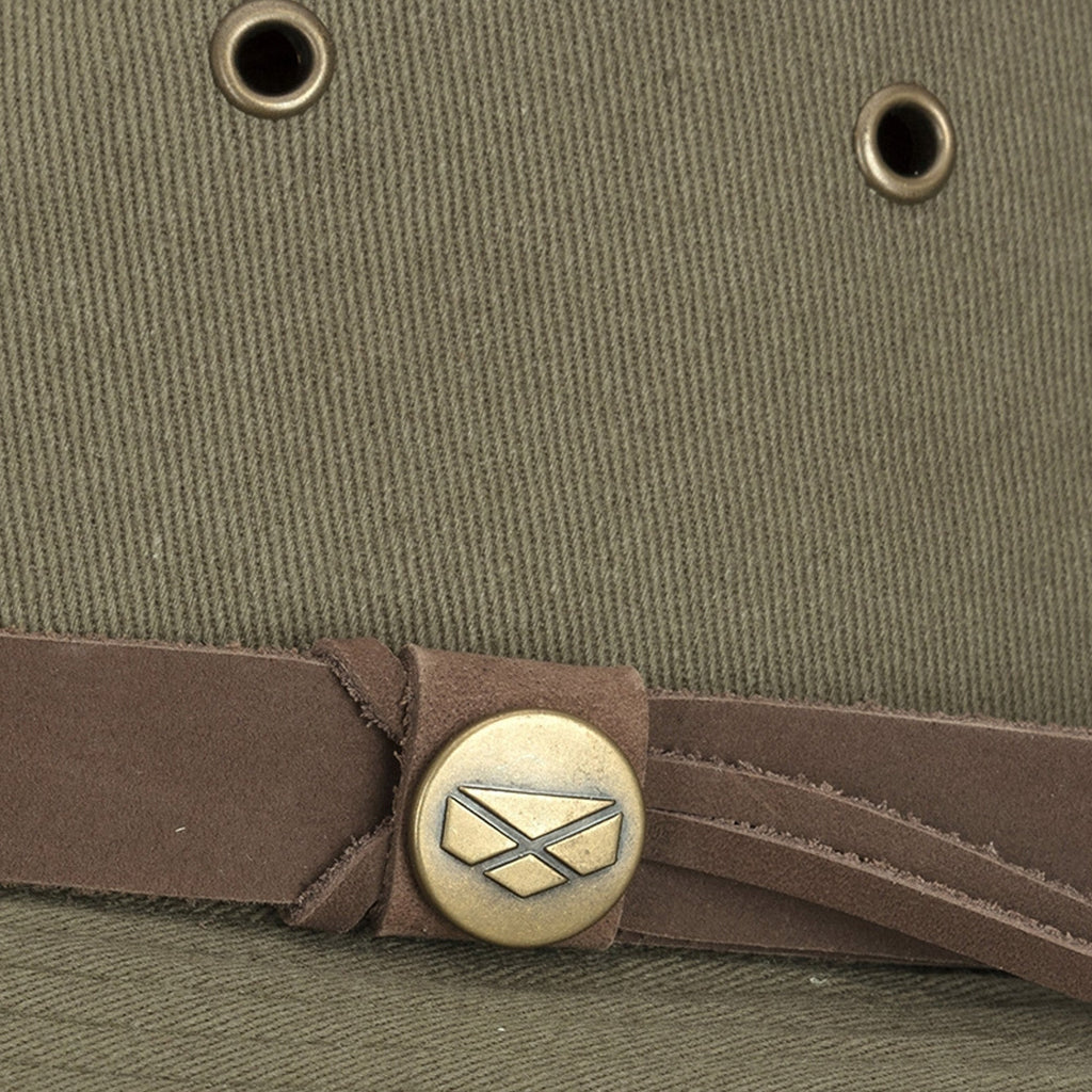 Hoggs of Fife Panmure Canvas Foldable Hat - Khaki