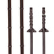 LeMieux Rubber Grip Continental Reins - Havana/Silver
