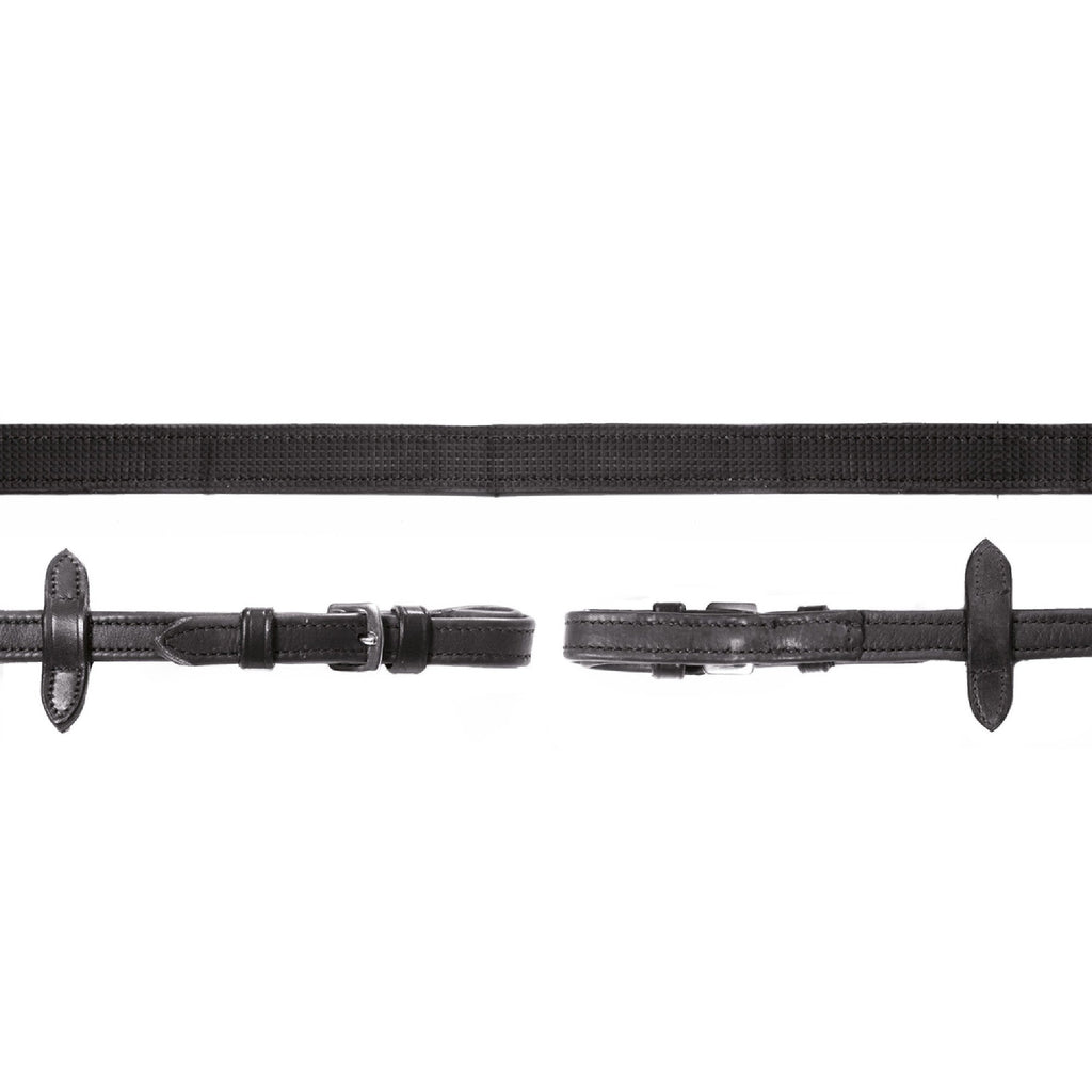 Schockemohle Durasoft Leather Half Grip Reins - Black