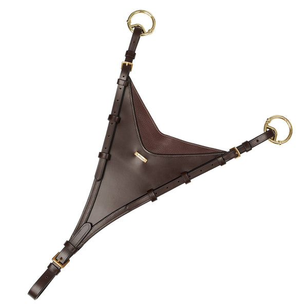 LeMieux Bib Martingale Attachment - Havana/Brass