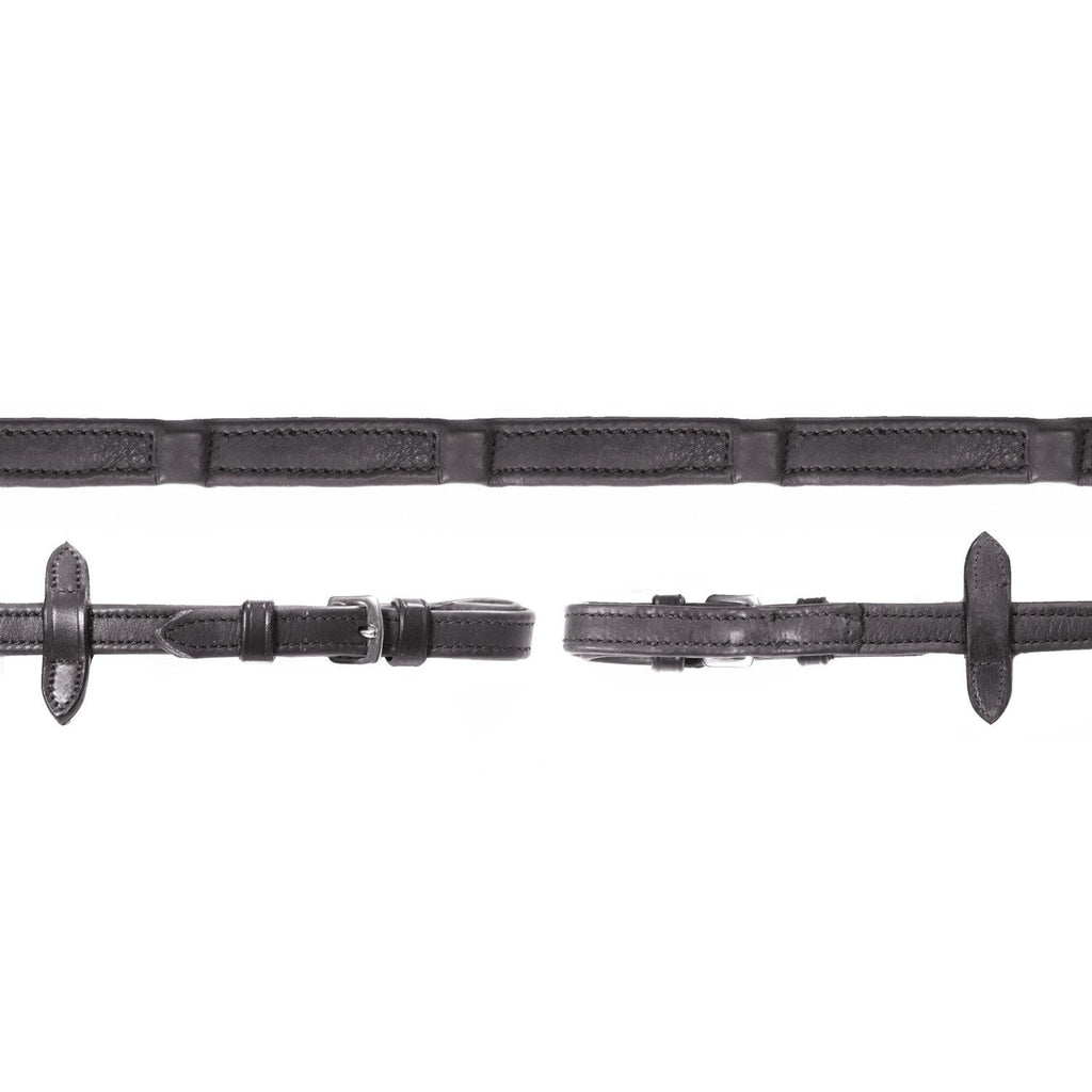 Schockemohle Durasoft Leather Covered Reins - Black