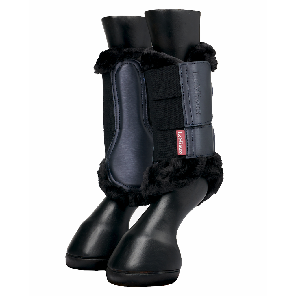 LeMieux Fleece Lined Brushing Boots - Black