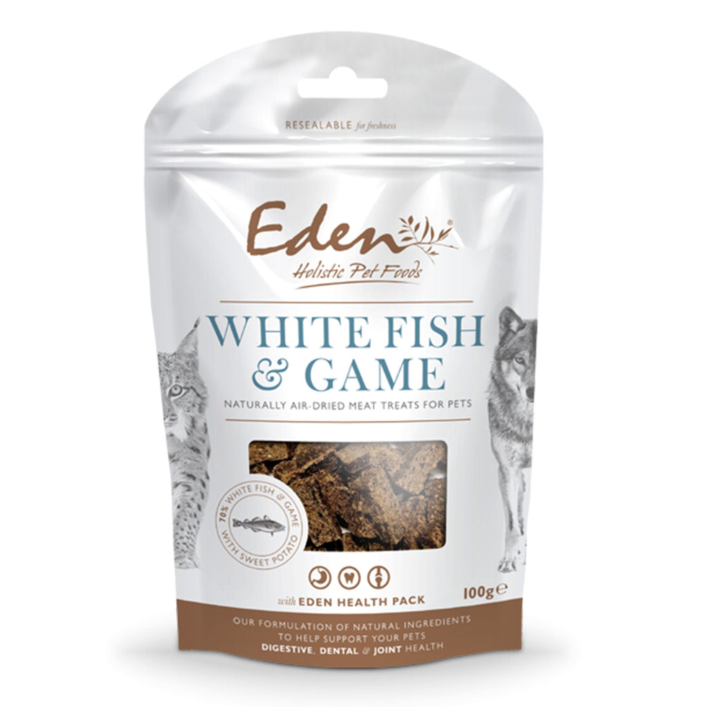 Eden Pet Foods White Fish and Game Treats - 100g