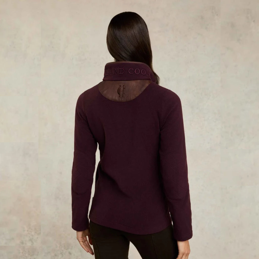 Holland Cooper Ladies Country Fleece Quarter Zip - Mulberry