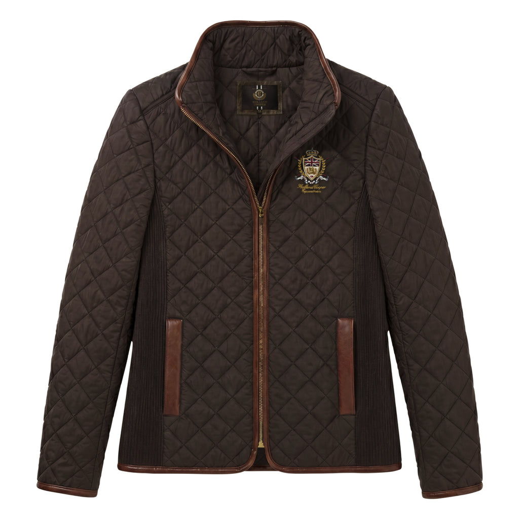 Holland Cooper Ladies Boughton Diamond Quilt Jacket - Walnut