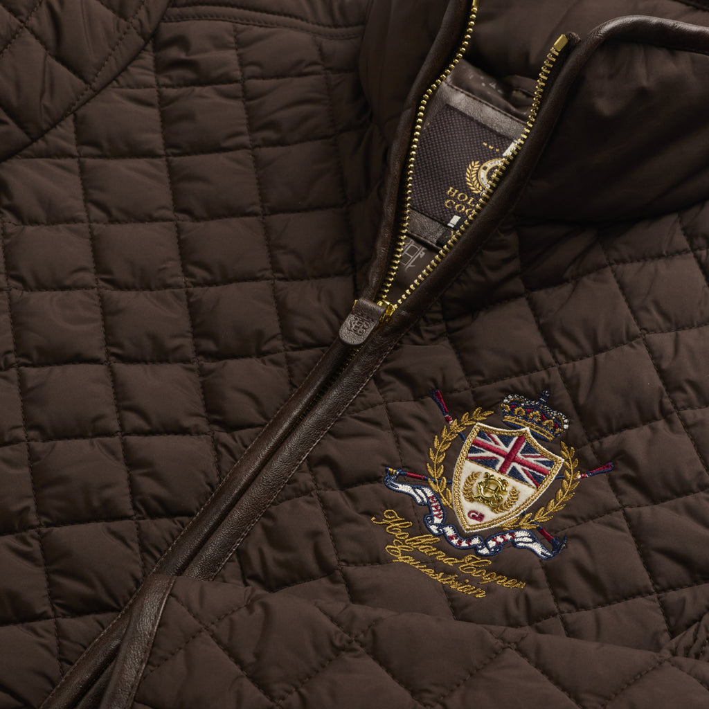 Holland Cooper Ladies Boughton Diamond Quilt Jacket - Walnut