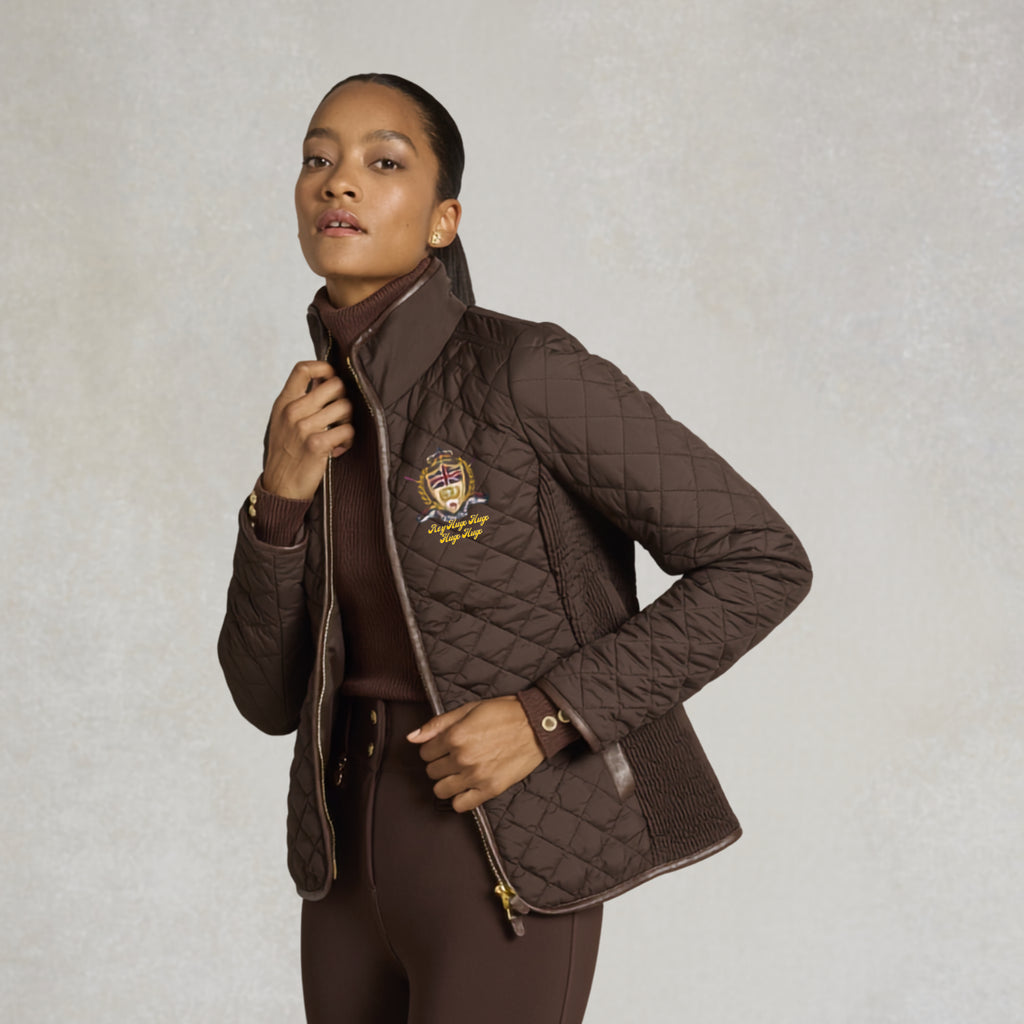 Holland Cooper Ladies Boughton Diamond Quilt Jacket - Walnut