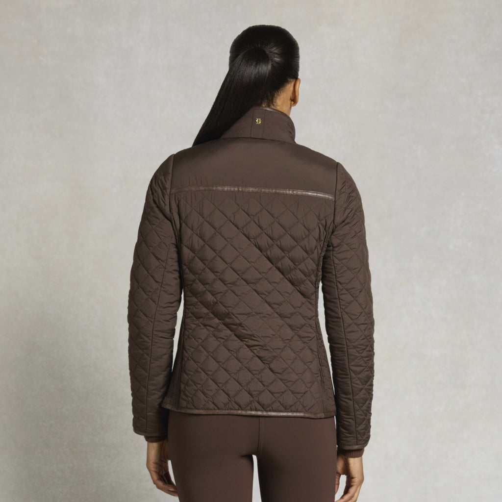 Holland Cooper Ladies Boughton Diamond Quilt Jacket - Walnut