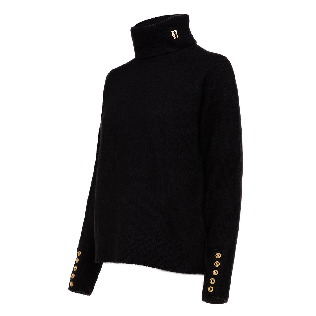 Holland Cooper Ladies Tori Roll Neck Knit - Black
