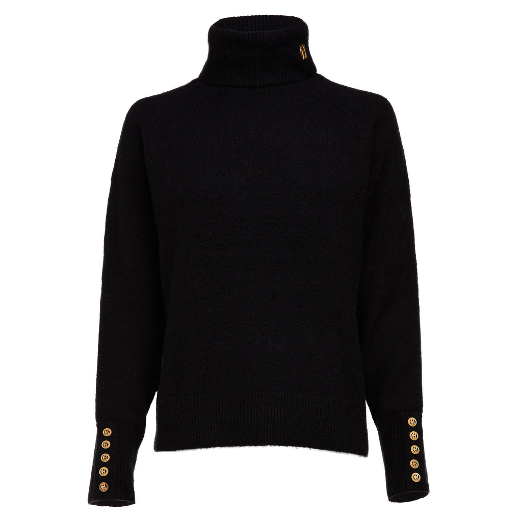 Holland Cooper Ladies Tori Roll Neck Knit - Black