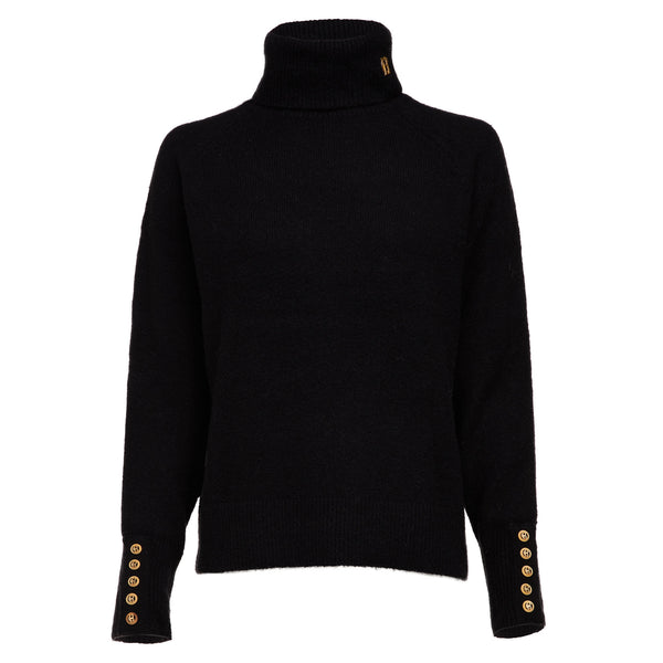 Holland Cooper Ladies Tori Roll Neck Knit - Black