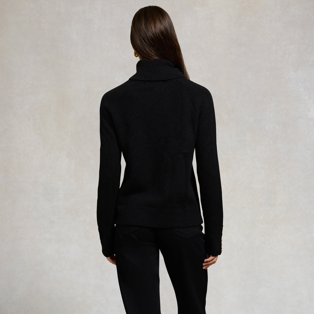 Holland Cooper Ladies Tori Roll Neck Knit - Black