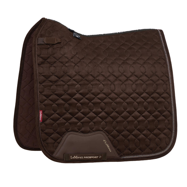 LeMieux Crystal Suede Dressage Saddle Pad - Brown
