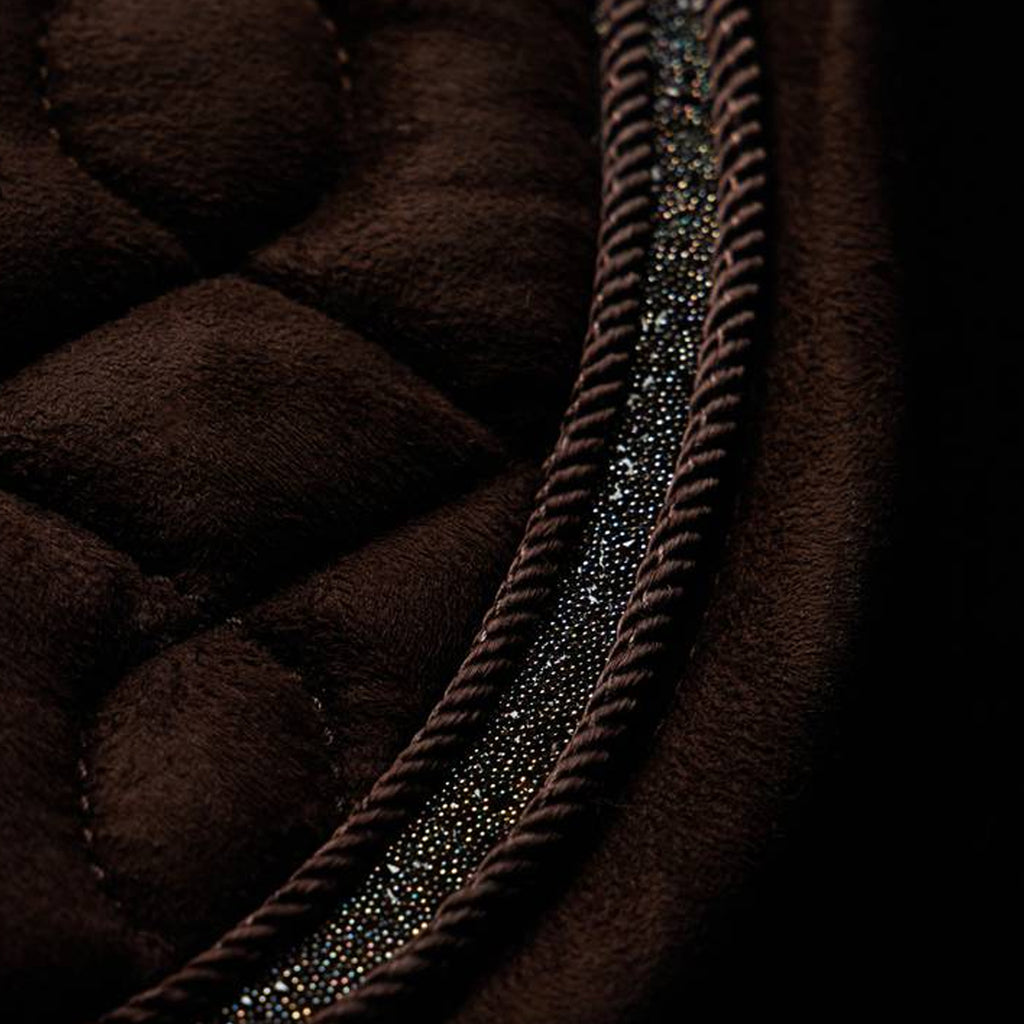 LeMieux Crystal Suede Dressage Saddle Pad - Brown
