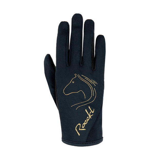 Roeckl Teenies Tryon Gloves - Black/Gold