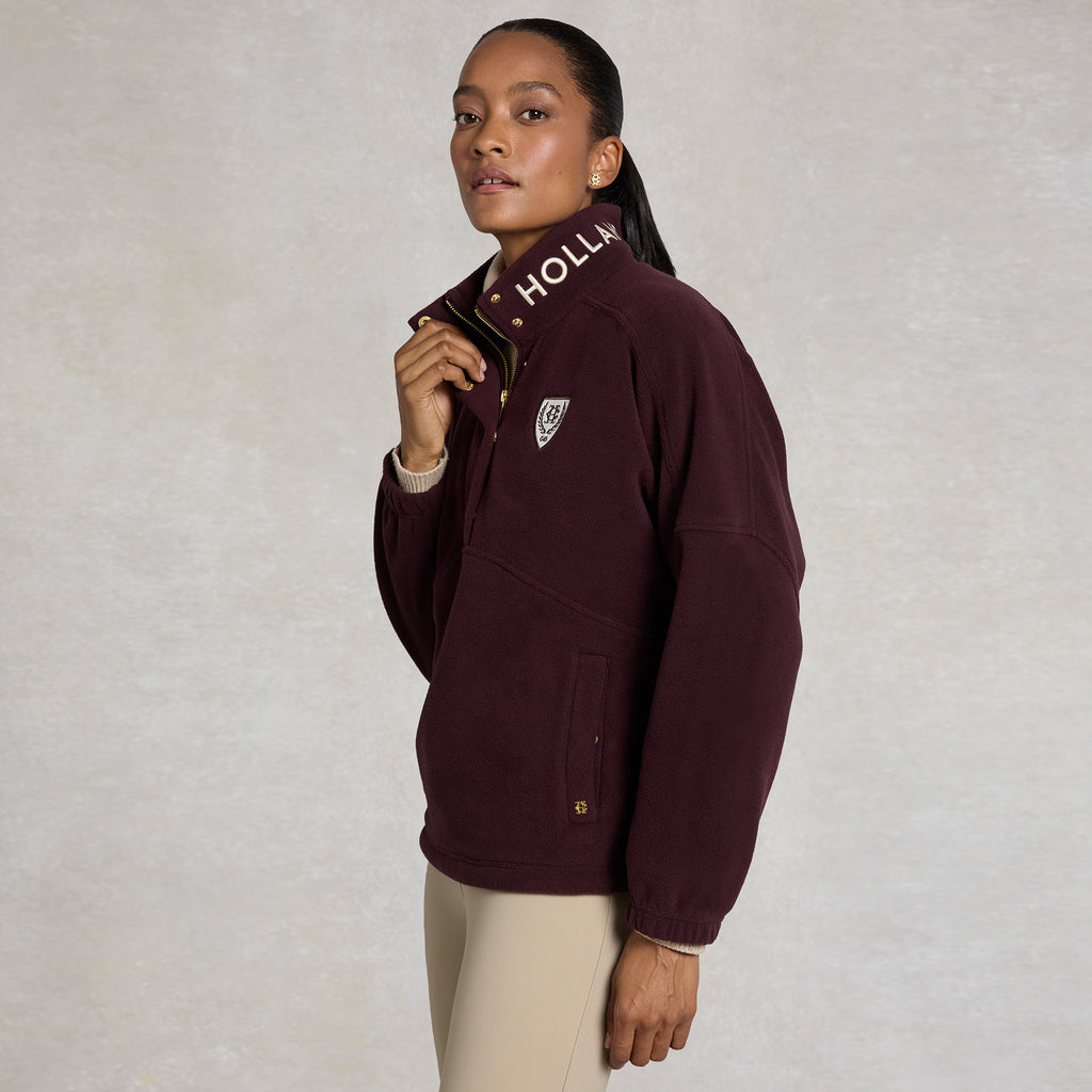 Holland Cooper Ladies Cranborne Over Head Fleece - Mulberry