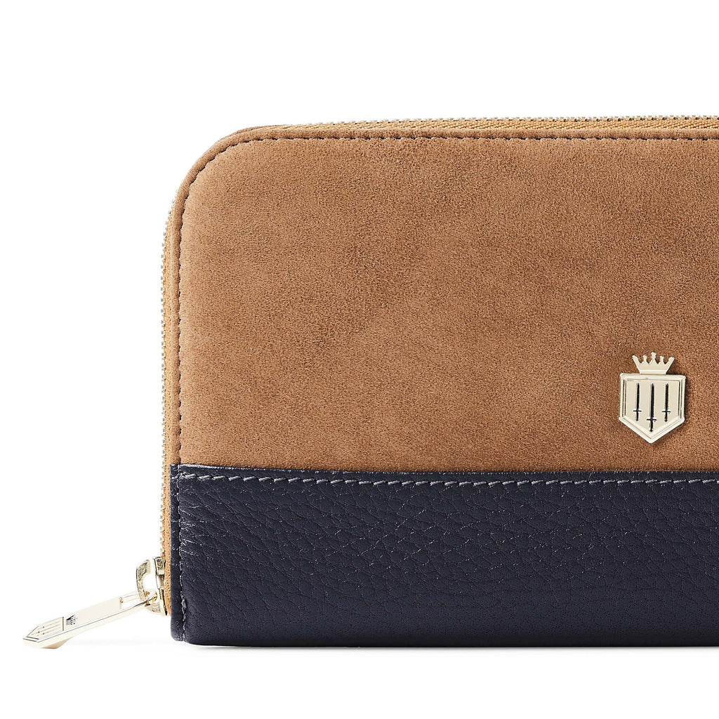 Fairfax and Favor Salisbury Purse - Navy/Tan