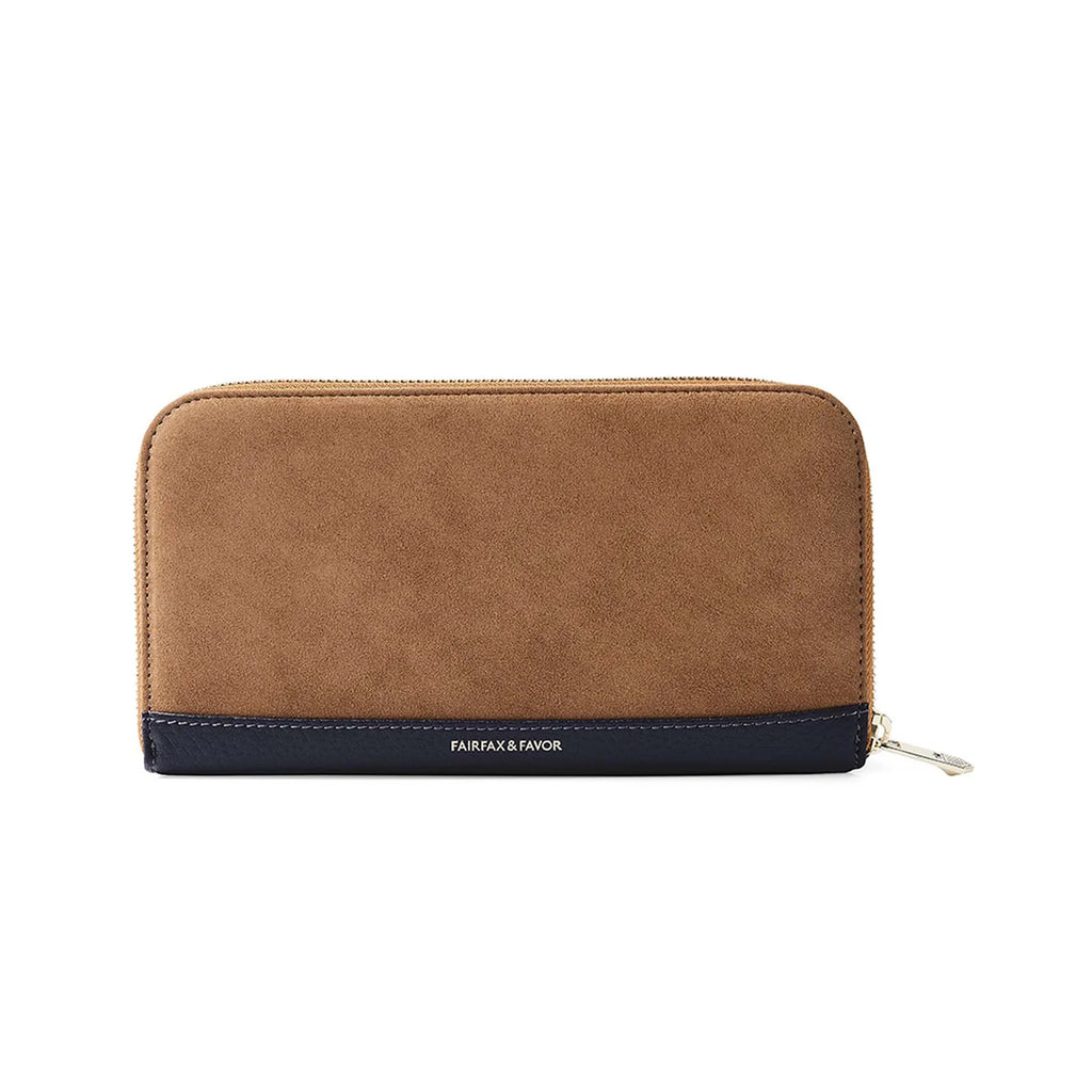 Fairfax and Favor Salisbury Purse - Navy/Tan