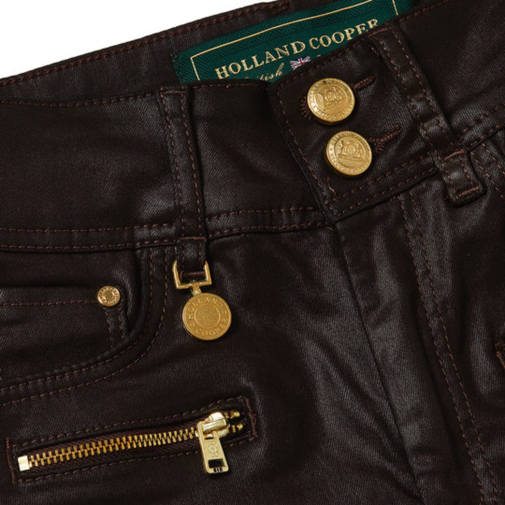 Holland Cooper Coated Jodhpur Jean - Chocolate