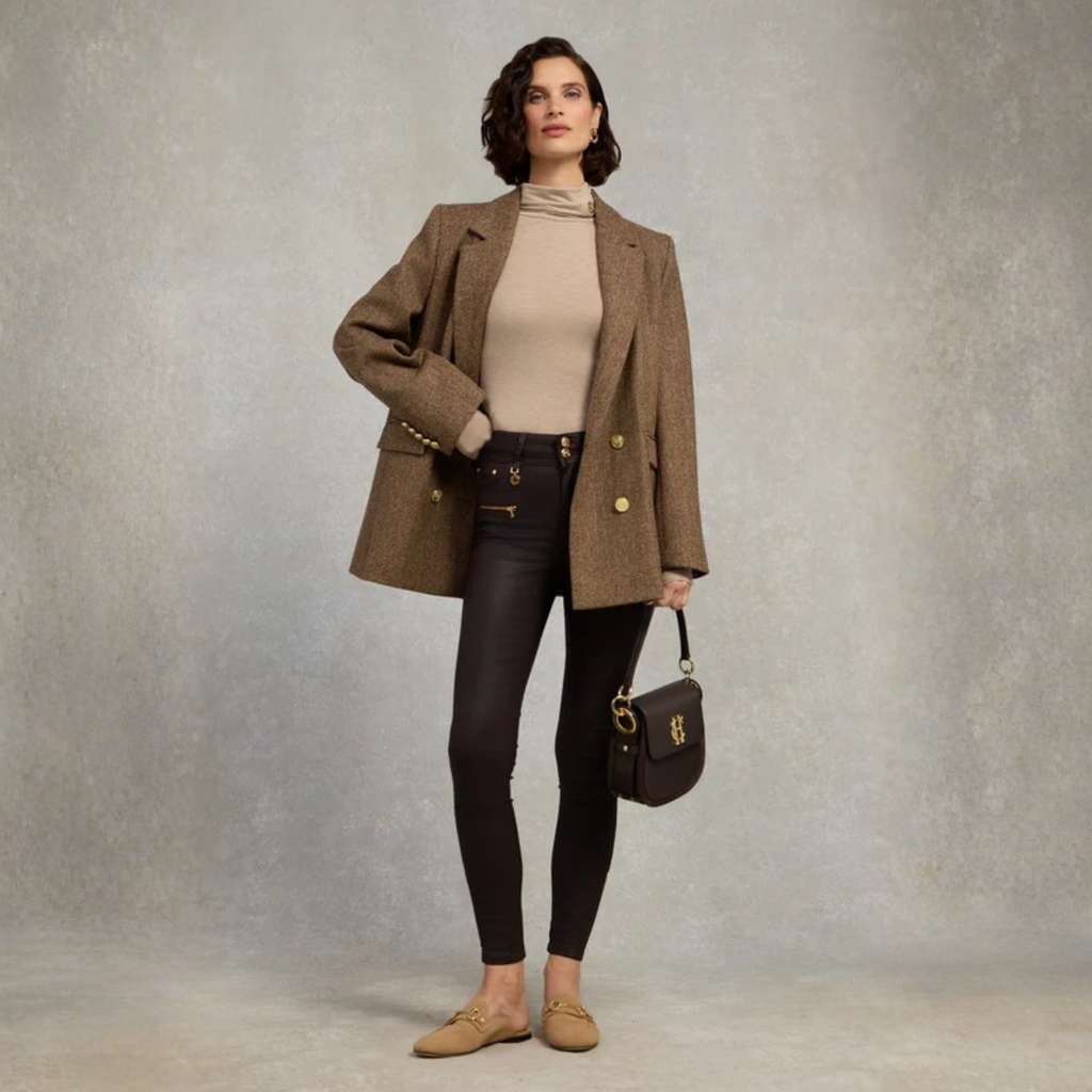 Holland Cooper Coated Jodhpur Jean - Chocolate