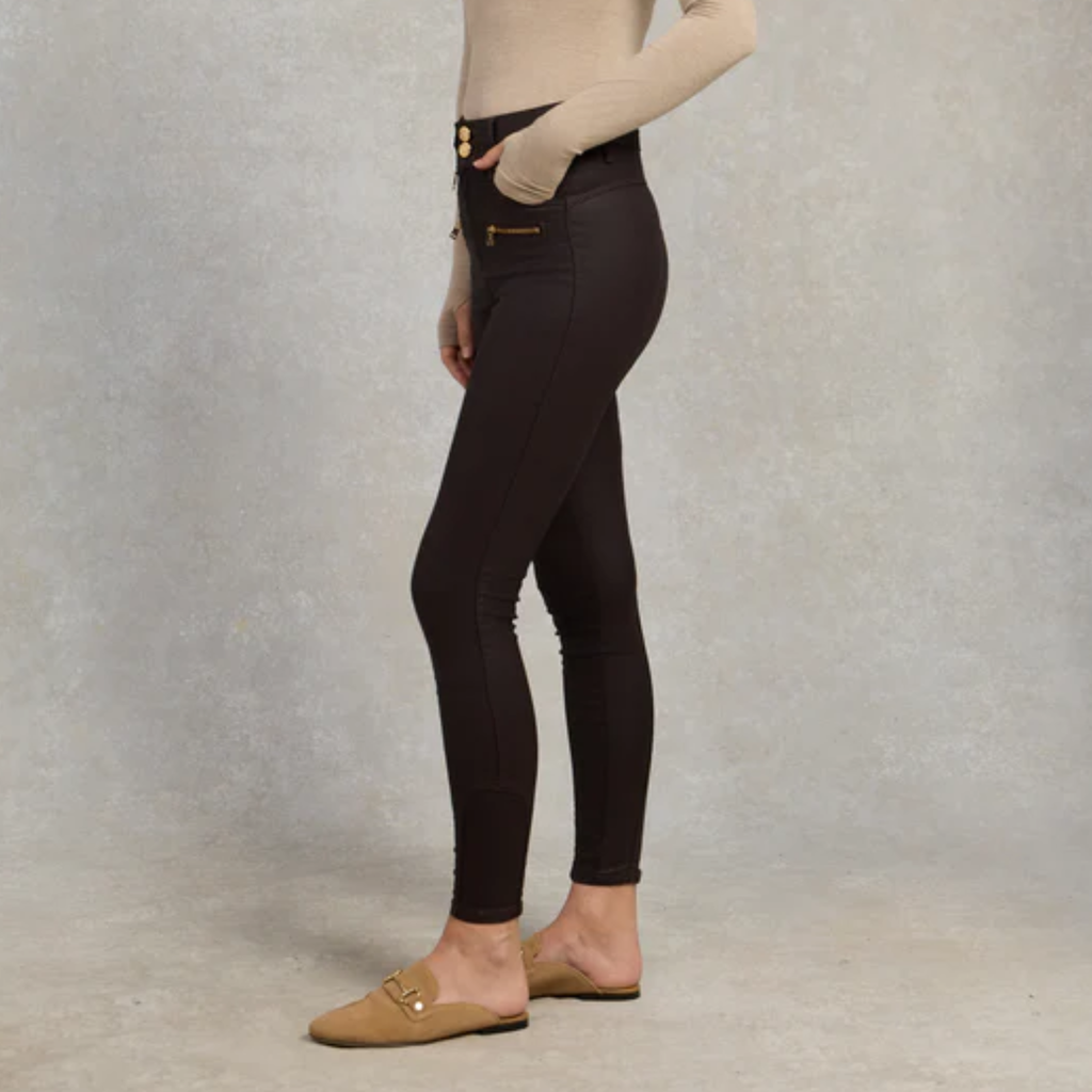 Holland Cooper Coated Jodhpur Jean - Chocolate